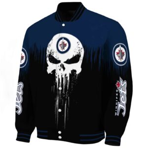 winnipeg jets punisher skull blue black white jacket best selling jacketwow