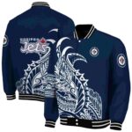 winnipeg jets tribal art blue white black jacket best selling jacketwow