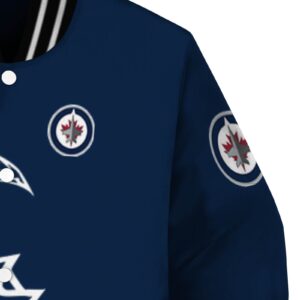 winnipeg jets tribal art blue white black jacket premium grade jacketwow