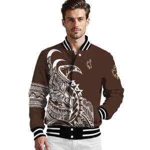 wyoming cowboys tribal art brown white black jacket high quality jacketwow