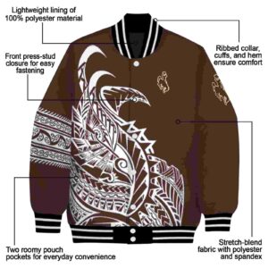 wyoming cowboys tribal art brown white black jacket new arrival jacketwow