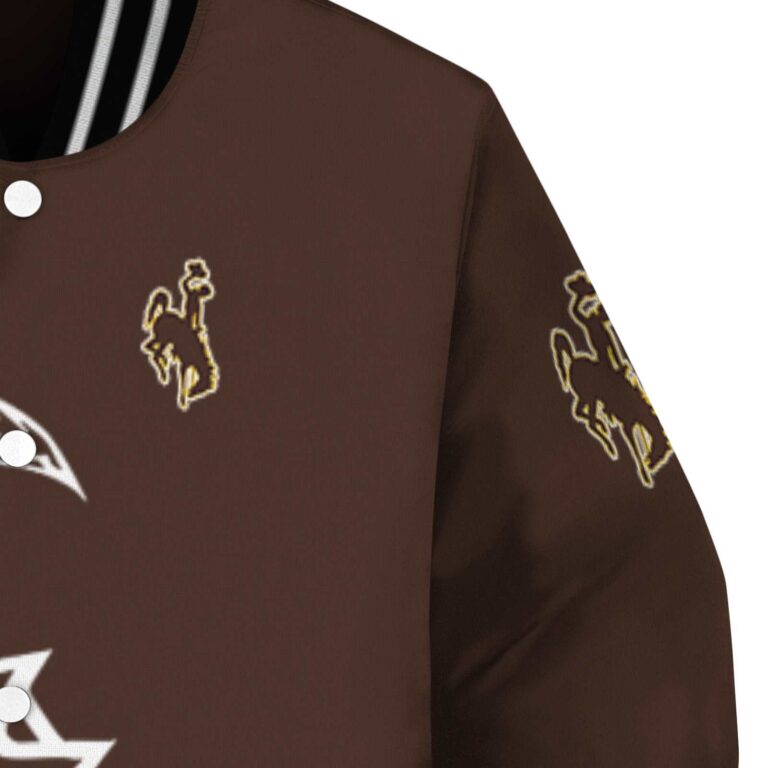 wyoming cowboys tribal art brown white black jacket premium grade jacketwow