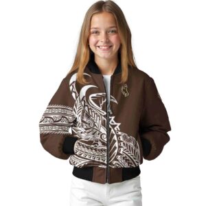 wyoming cowboys tribal art brown white black jacket top rated jacketwow