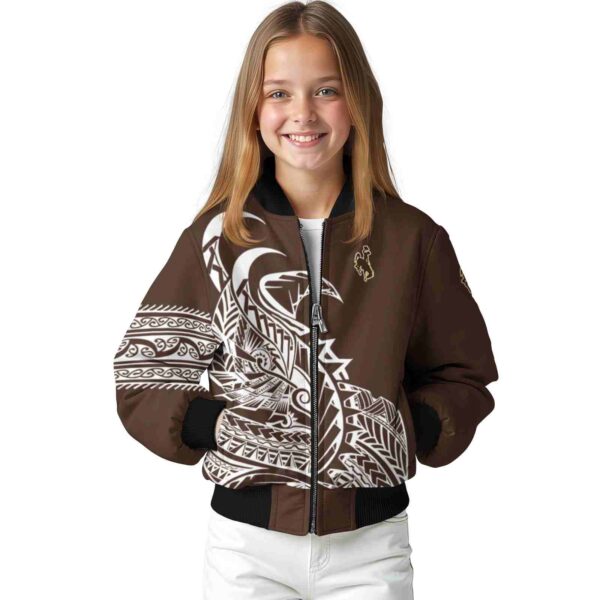 wyoming cowboys tribal art brown white black jacket top rated jacketwow