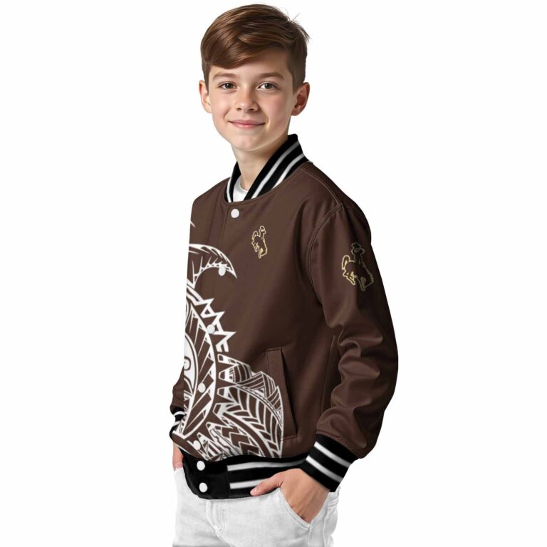 wyoming cowboys tribal art brown white black jacket trendy jacketwow