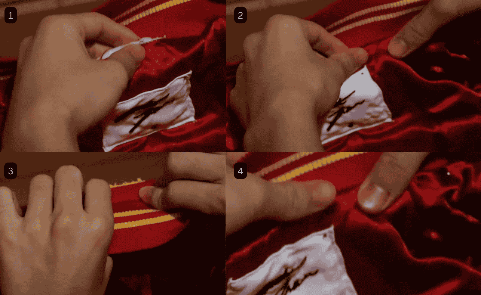 how to design a letterman jacket 8 Fold the lining a little bit then sew it in when you reach the collar, cuffs, or hem parts.