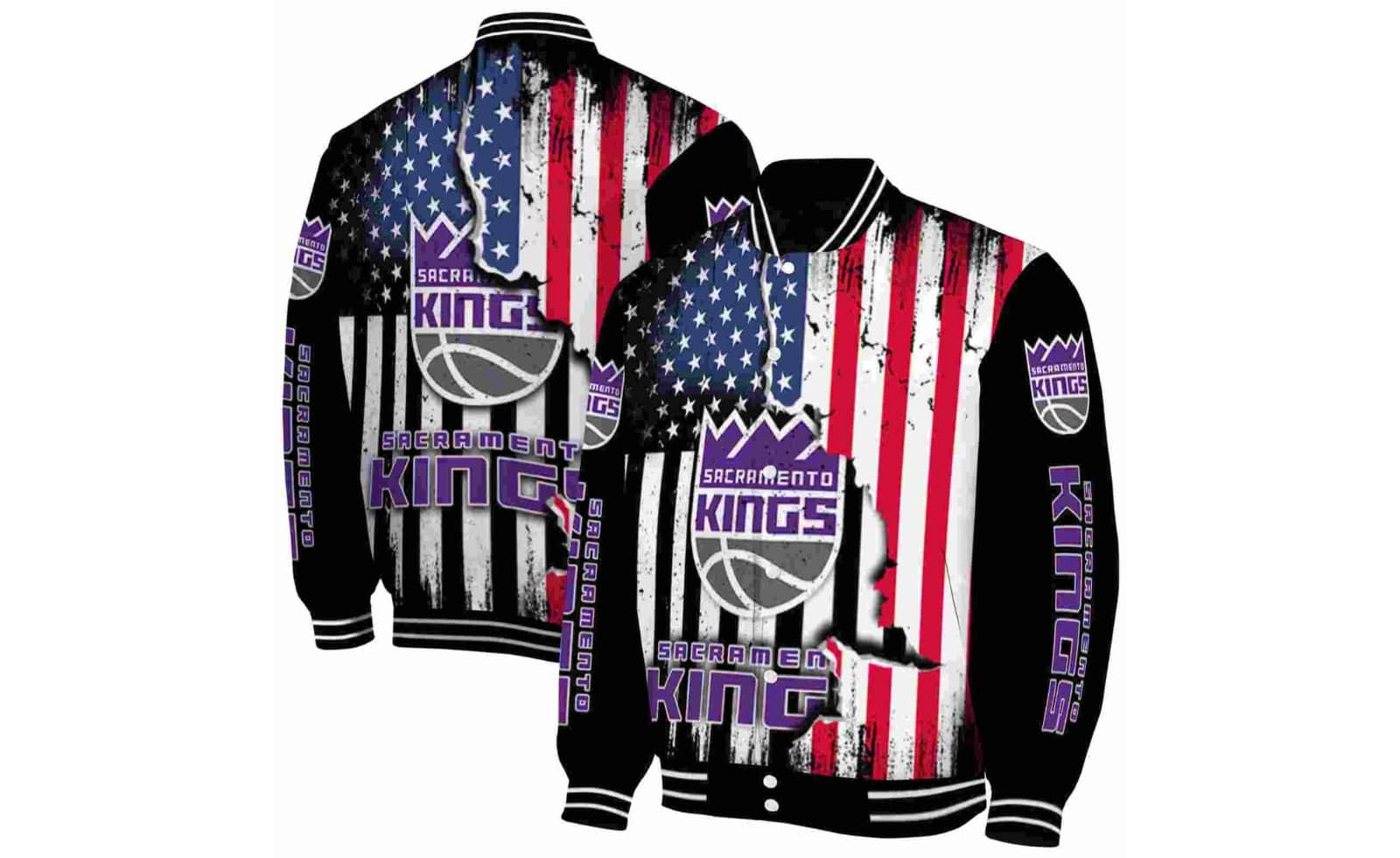 how to design a varsity jacket 4 Sacramento Kings Fans Should Not Miss The Sacramento Kings Patriotic Theme Black Jacket
