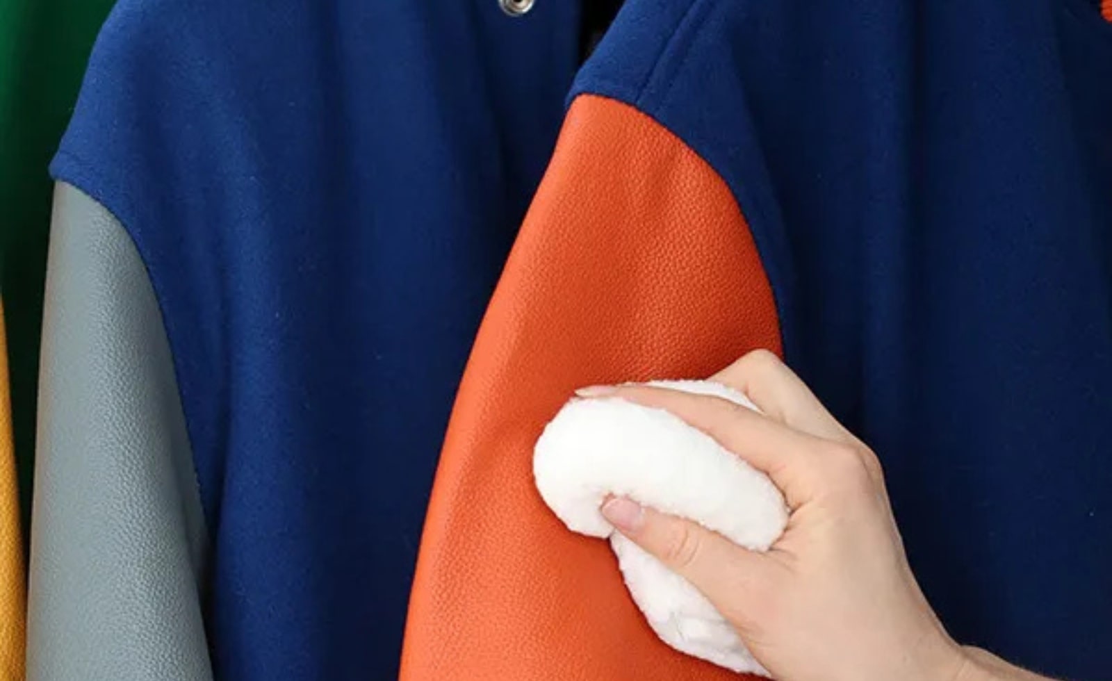 how to treat fake leather letterman jacket 7 Clean a fake leather letterman jacket with a soft cloth