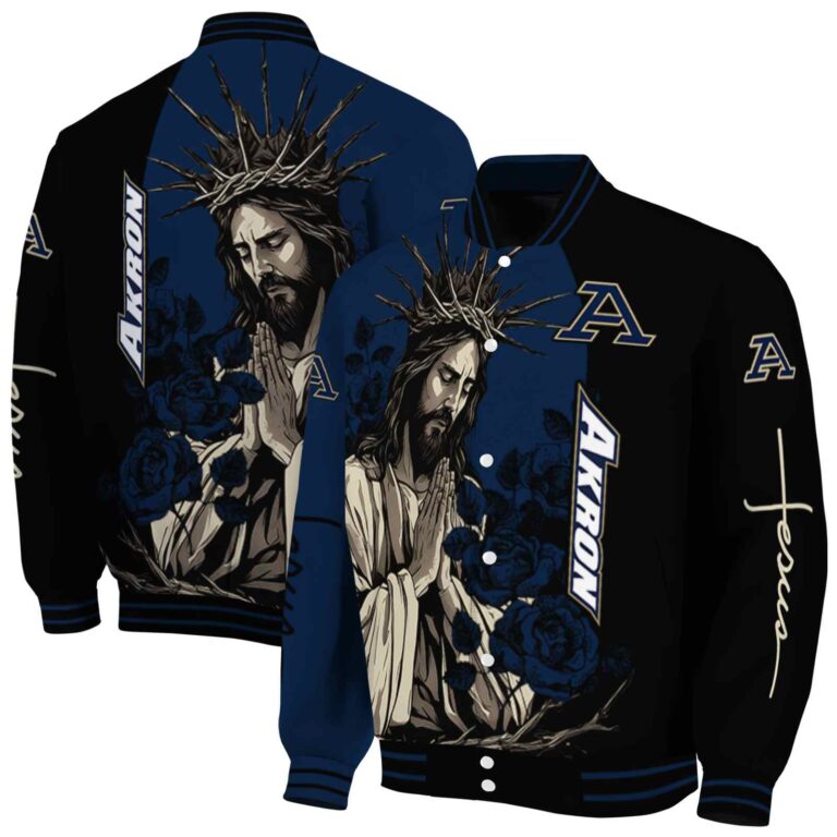 akron zips hands in prayer blue black jacket fashion forward