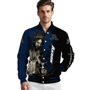 akron zips hands in prayer blue black jacket high quality