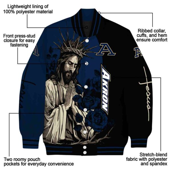 akron zips hands in prayer blue black jacket new arrival