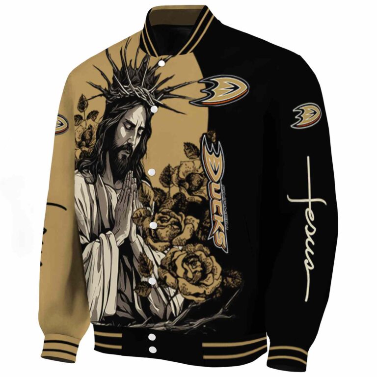 anaheim ducks hands in prayer gold black jacket best selling