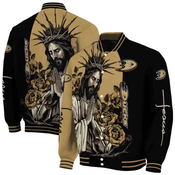 anaheim ducks hands in prayer gold black jacket fashion forward