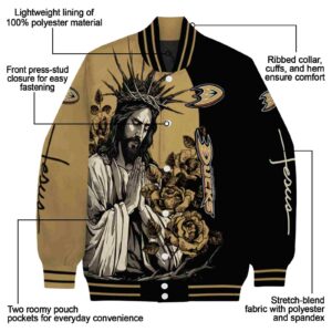 anaheim ducks hands in prayer gold black jacket new arrival