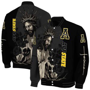 appalachian state mountaineers hands in prayer black jacket fashion forward