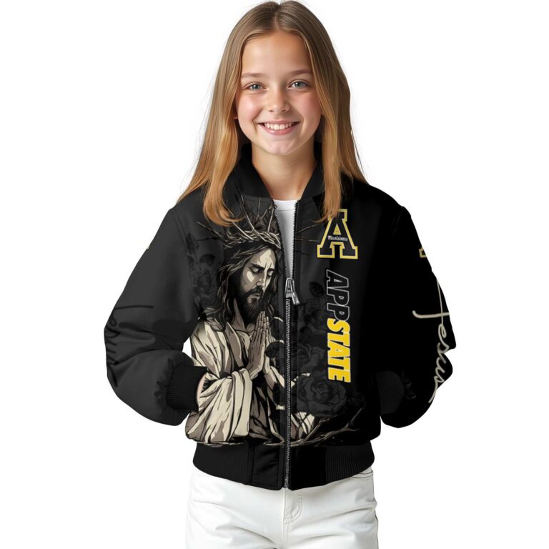 appalachian state mountaineers hands in prayer black jacket top rated