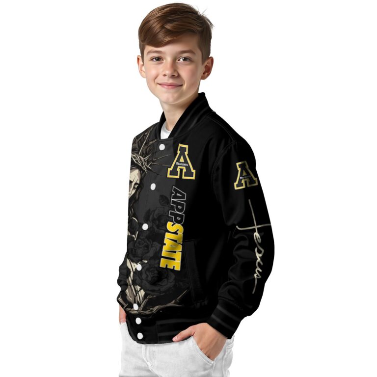 appalachian state mountaineers hands in prayer black jacket trendy