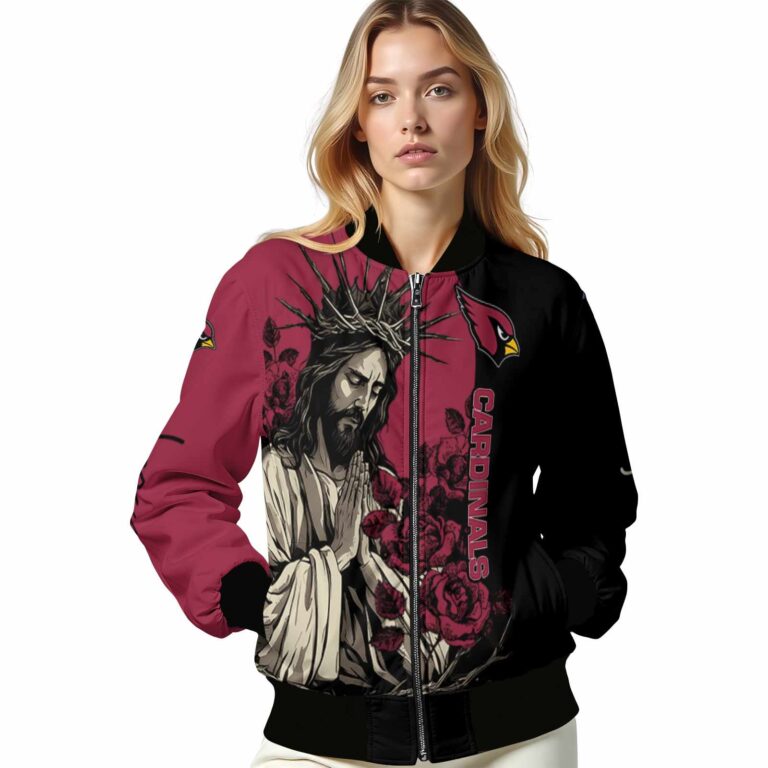 arizona cardinals hands in prayer red black jacket latest model