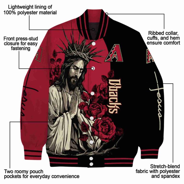 arizona diamondbacks hands in prayer red black jacket new arrival