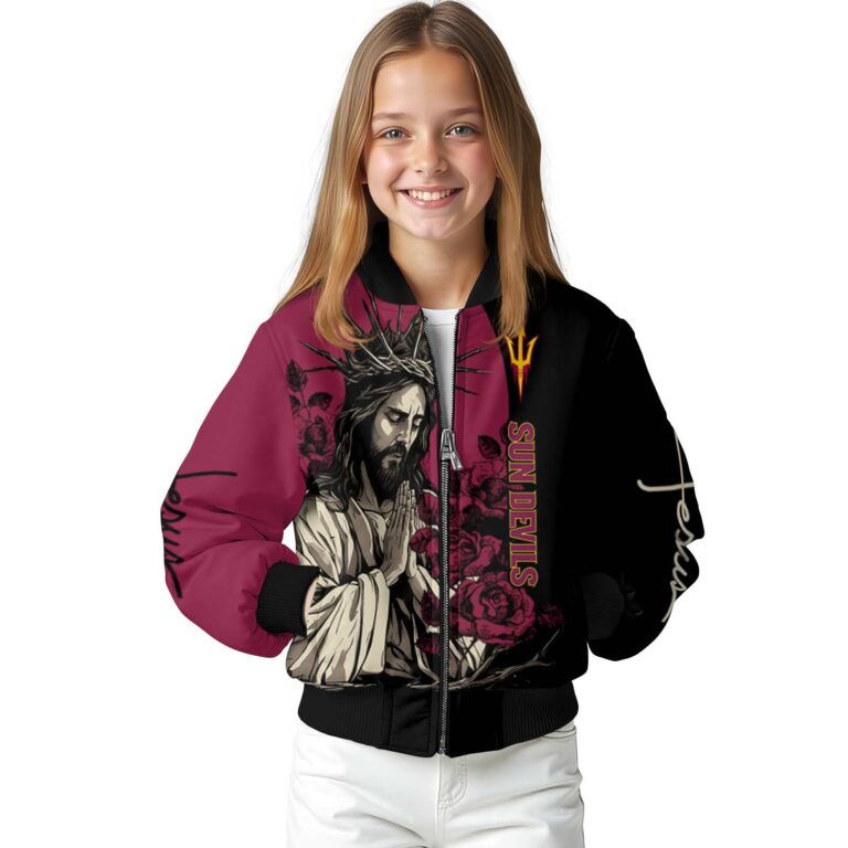 arizona state sun devils hands in prayer maroon black jacket top rated