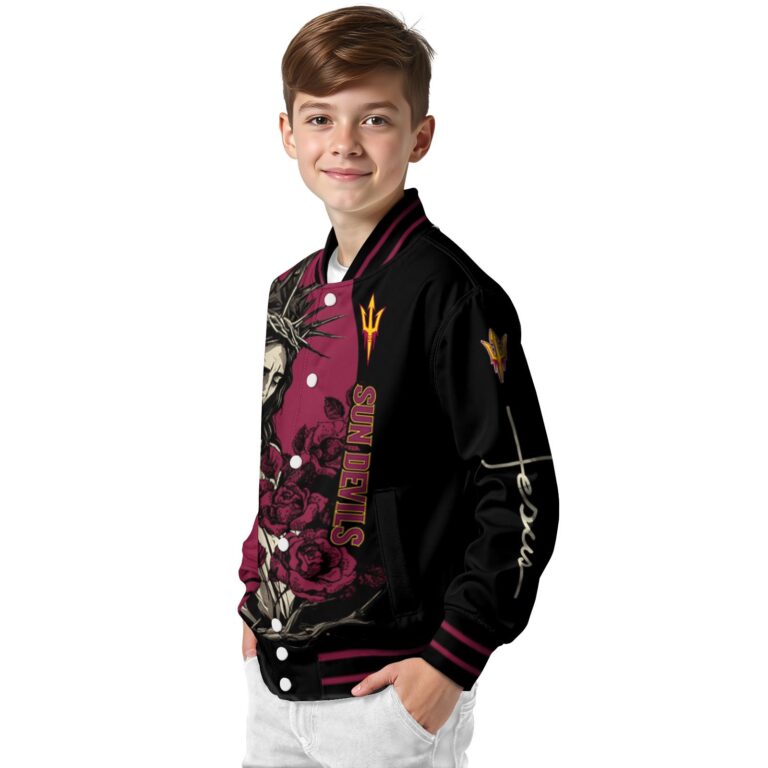 arizona state sun devils hands in prayer maroon black jacket trendy