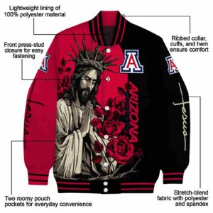 arizona wildcats hands in prayer red black jacket new arrival
