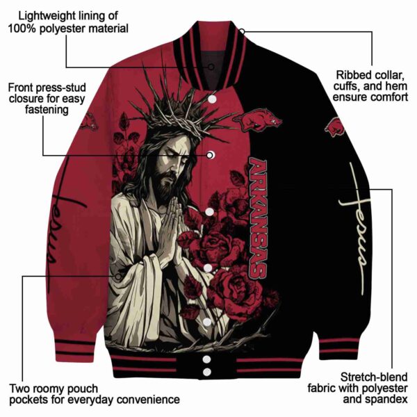 arkansas razorbacks hands in prayer red black jacket new arrival