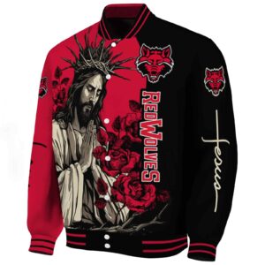 arkansas state red wolves hands in prayer scarlet black jacket best selling