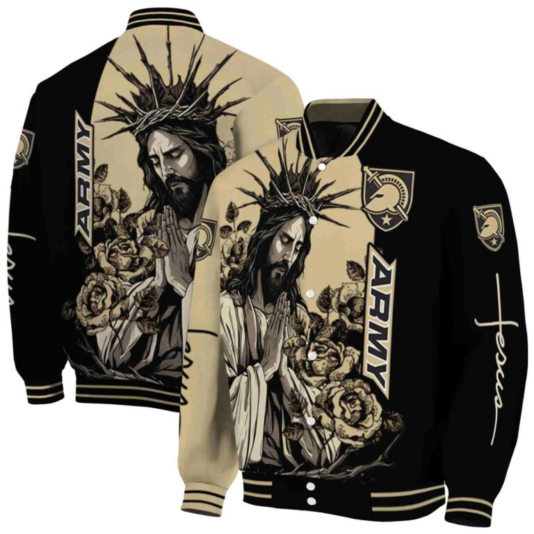 army black knights hands in prayer gold black jacket fashion forward