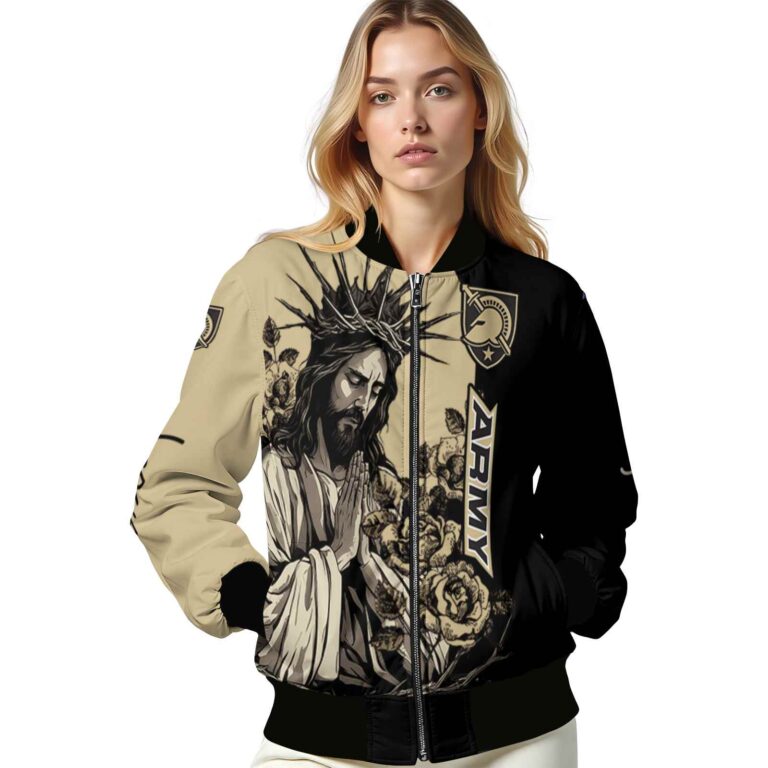 army black knights hands in prayer gold black jacket latest model