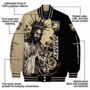 army black knights hands in prayer gold black jacket new arrival