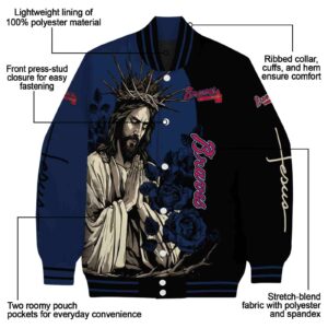 atlanta braves hands in prayer navy black jacket new arrival