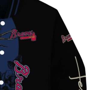 atlanta braves hands in prayer navy black jacket premium grade
