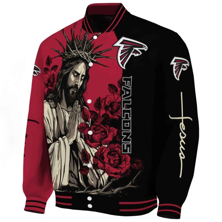 atlanta falcons hands in prayer red black jacket best selling
