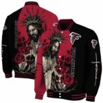 atlanta falcons hands in prayer red black jacket best selling