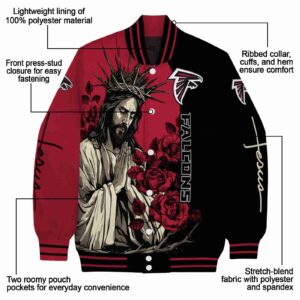 atlanta falcons hands in prayer red black jacket new arrival