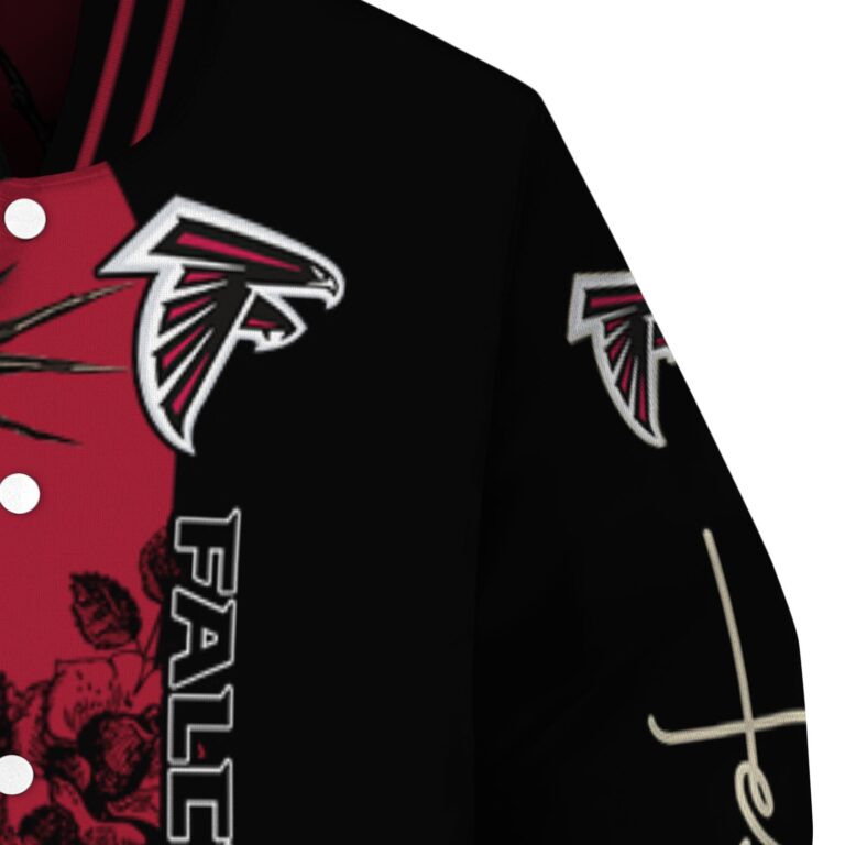 atlanta falcons hands in prayer red black jacket premium grade