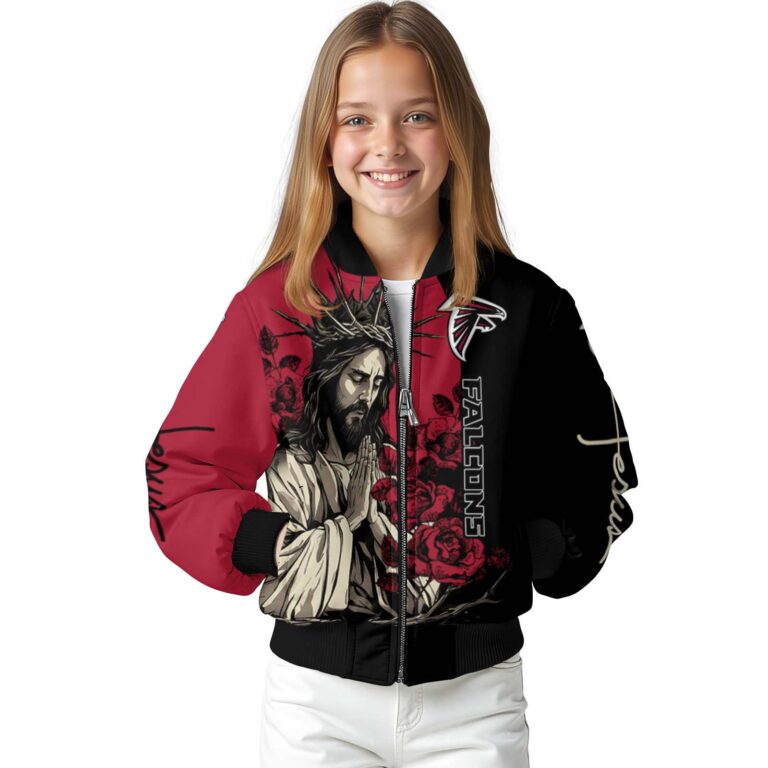 atlanta falcons hands in prayer red black jacket top rated