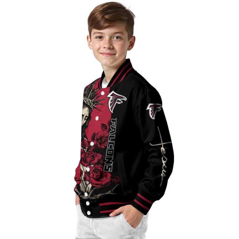 atlanta falcons hands in prayer red black jacket trendy