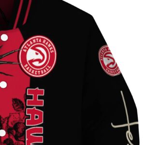 atlanta hawks hands in prayer red black jacket premium grade