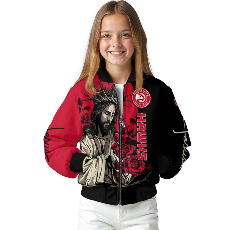 atlanta hawks hands in prayer red black jacket top rated