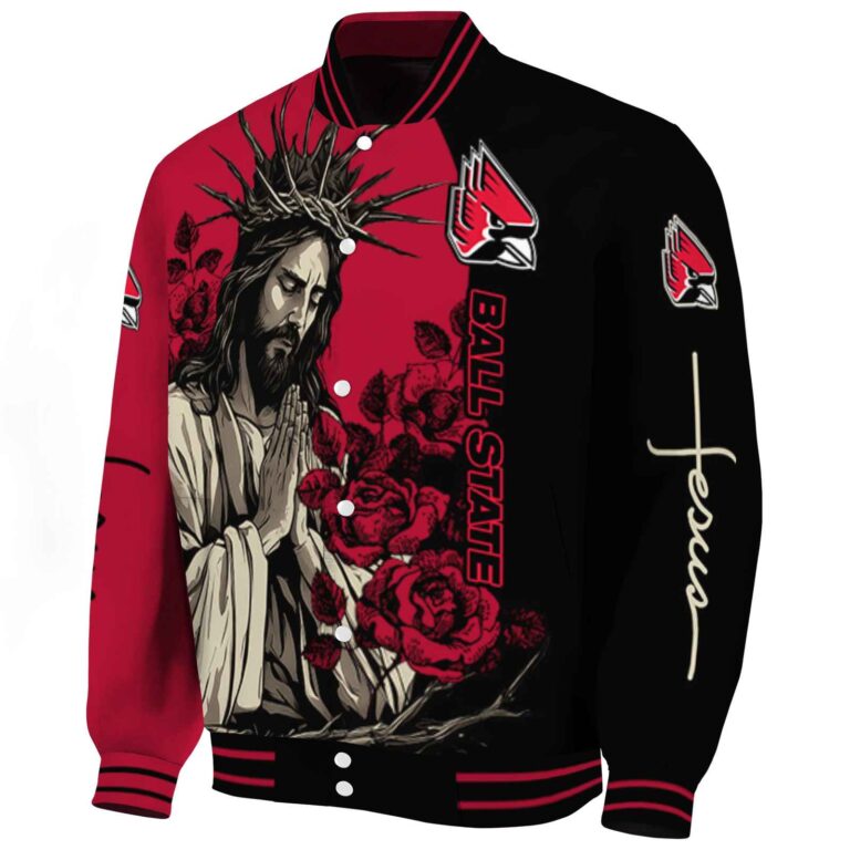 ball state cardinals hands in prayer red black jacket best selling