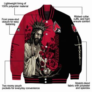 ball state cardinals hands in prayer red black jacket new arrival