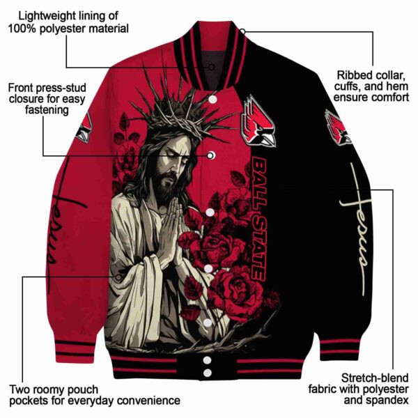ball state cardinals hands in prayer red black jacket new arrival