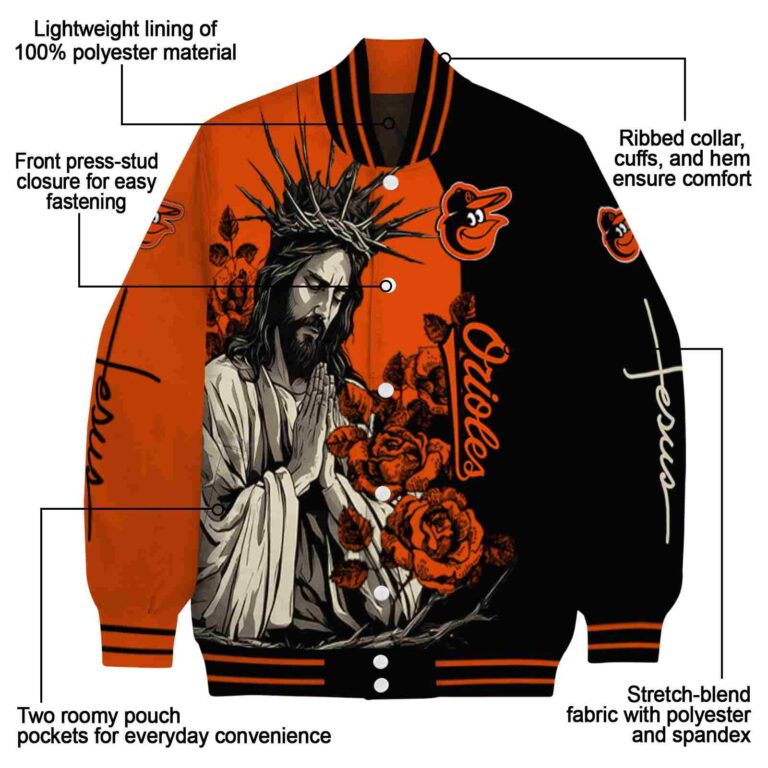 baltimore orioles hands in prayer orange black jacket new arrival