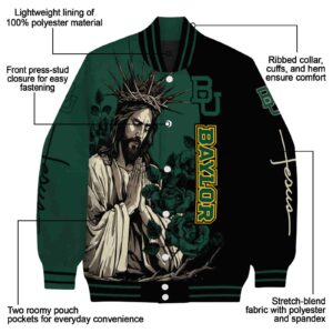 baylor bears hands in prayer green black jacket new arrival