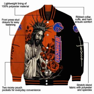 boise state broncos hands in prayer orange black jacket new arrival