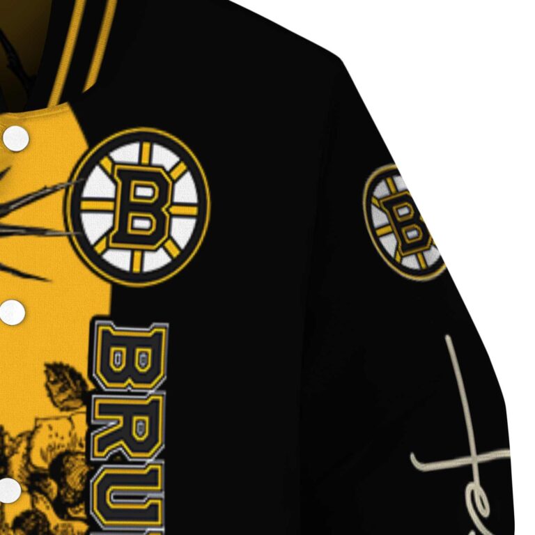 boston bruins hands in prayer gold black jacket premium grade