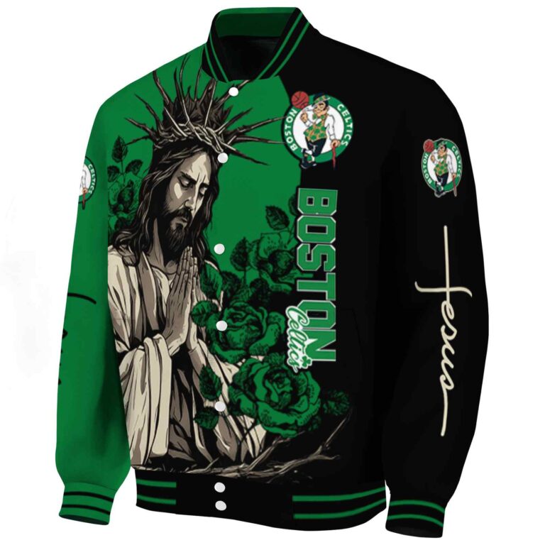 boston celtics hands in prayer green black jacket best selling