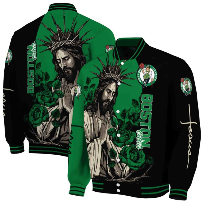 boston celtics hands in prayer green black jacket fashion forward